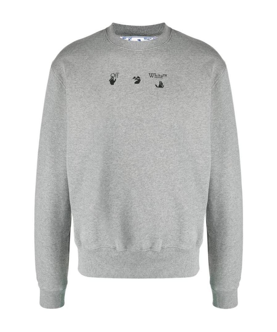 Off-white Arrows Logo Print Sweatshirt In Gray