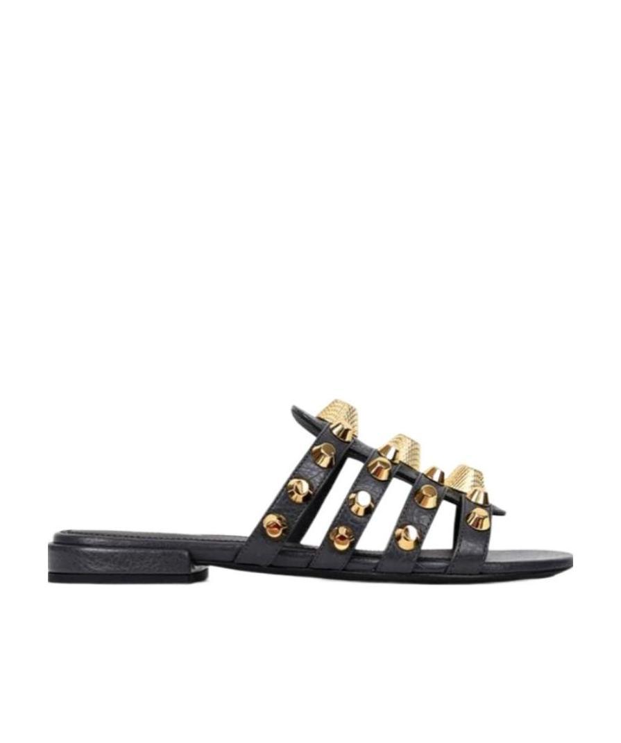 Balenciaga Rivet Detail Flip-flop In Black