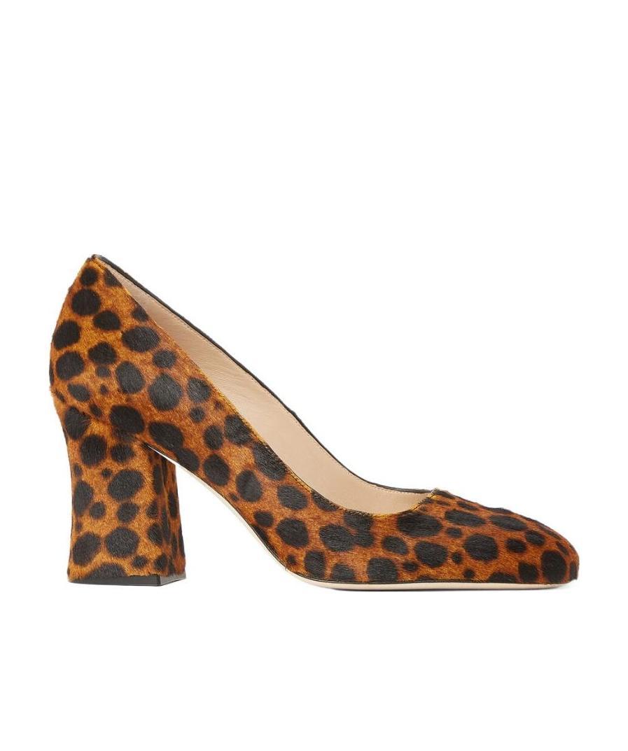 Stuart Weitzman Curveblock Leopard-print Pumps In Brown