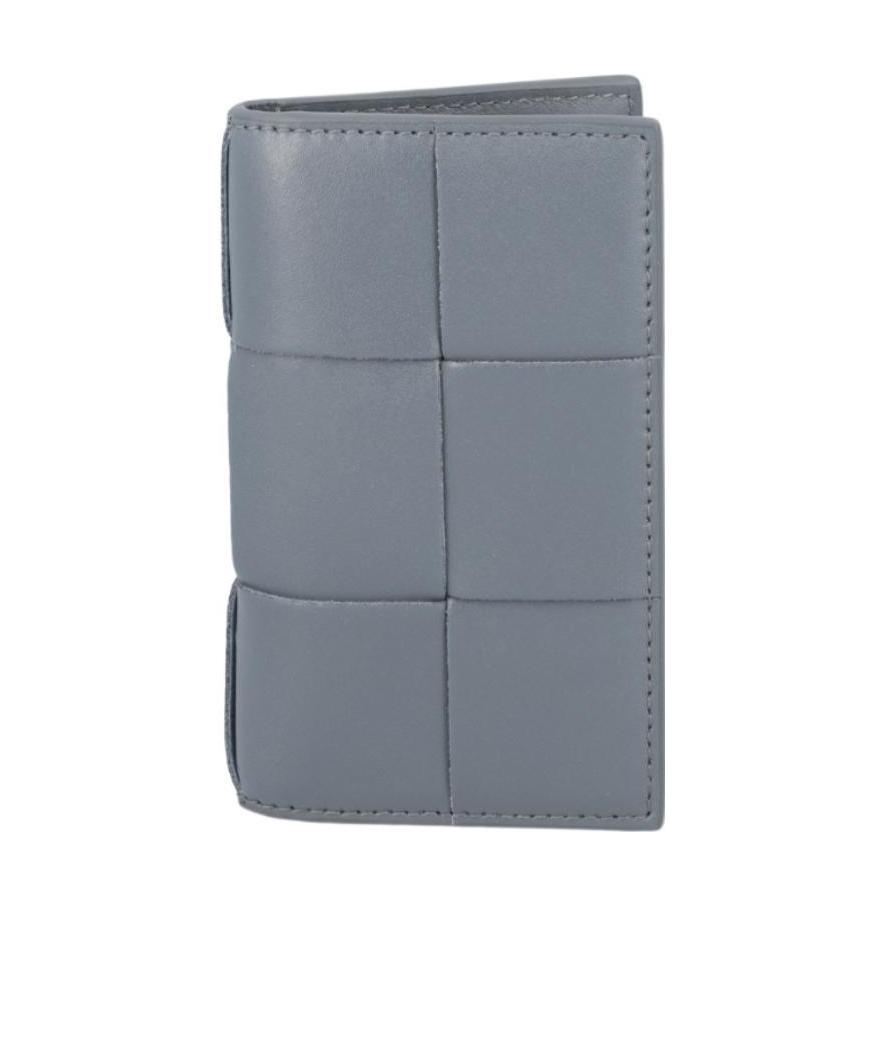 Bottega Veneta Cassette Card Case In Gray
