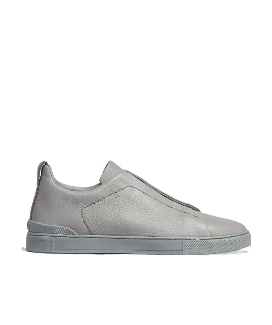 ZEGNA SLIP-ON LEATHER SNEAKERS