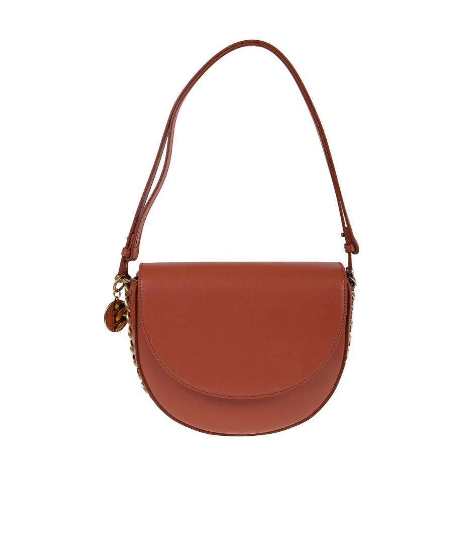 Stella Mccartney Medium Frayme Flap Shoulder Bag In Brown