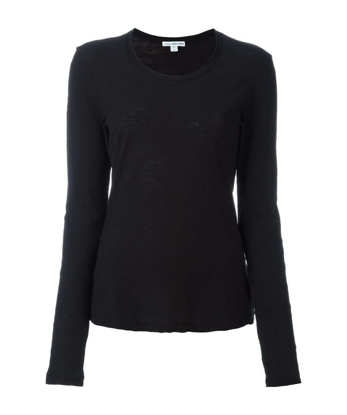 JAMES PERSE JAMES PERSE LONG-SLEEVED CREWNECK SHEER SLUB T-SHIRT