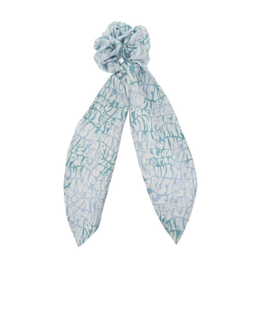 Lanvin Logo-pattern Scrunchie In White