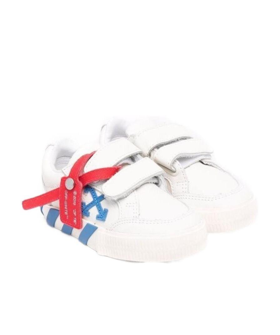 Off-white Boys Vulcanized Velcro Strap Trainers Eu 36 Uk 3 By Childsplay Clothing In White