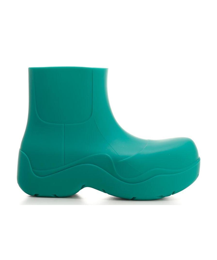 Bottega Veneta Puddle Ankle Boots In Green