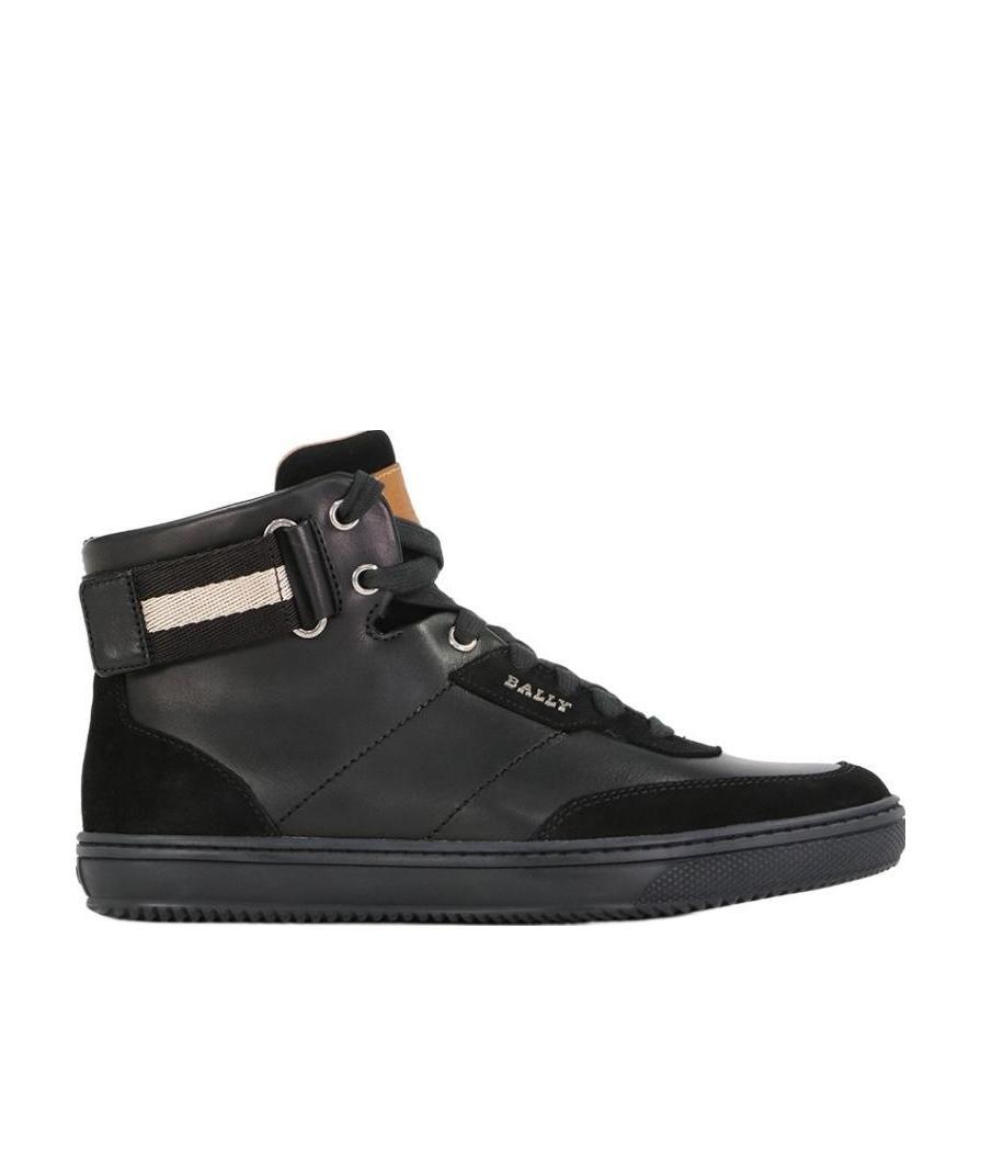 BALLY LOGO HIGH-TOP CASUAL SNEAKERS