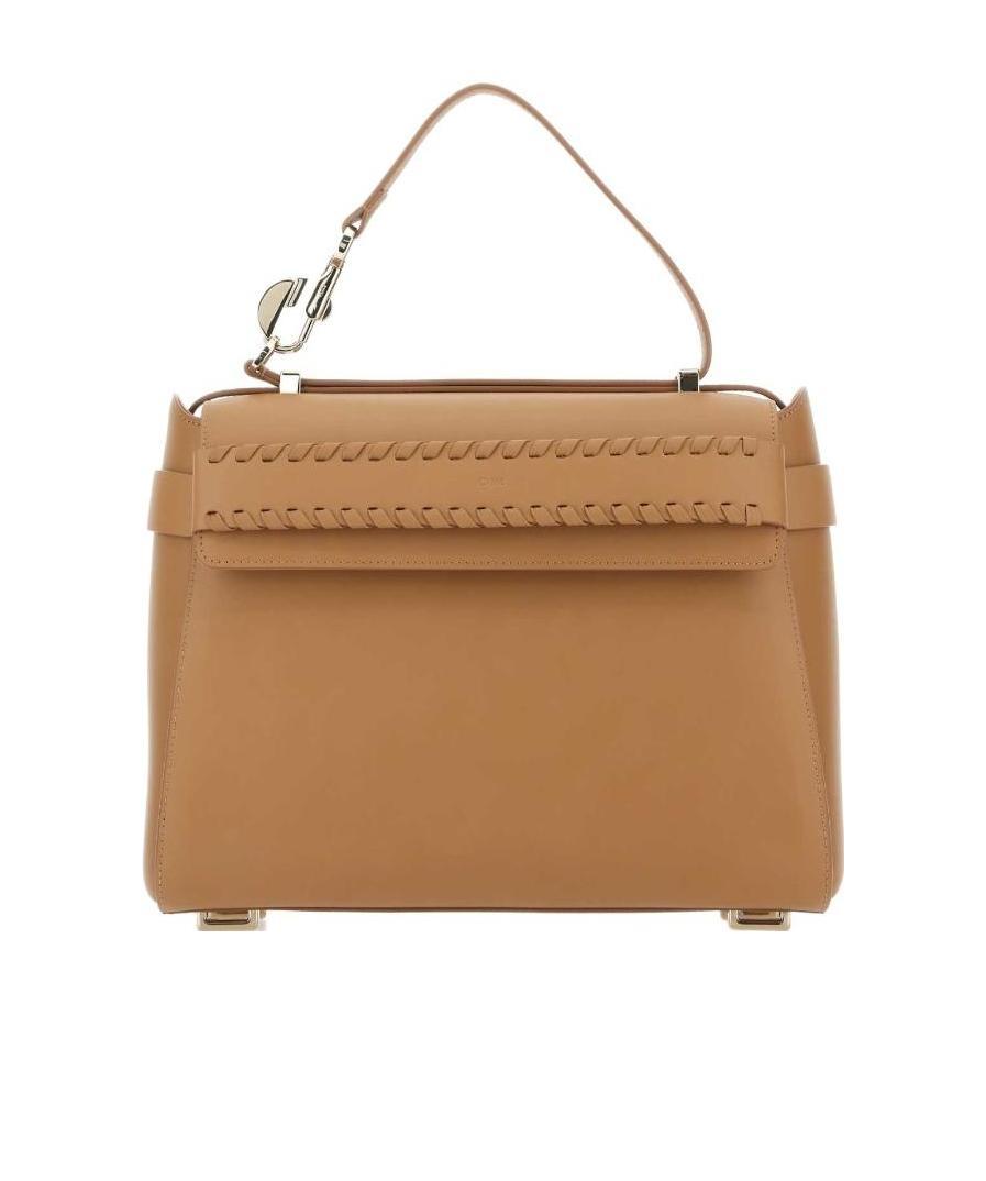 Chloé Chloe Women Camel Leather Small Nacha Handbag In Brown