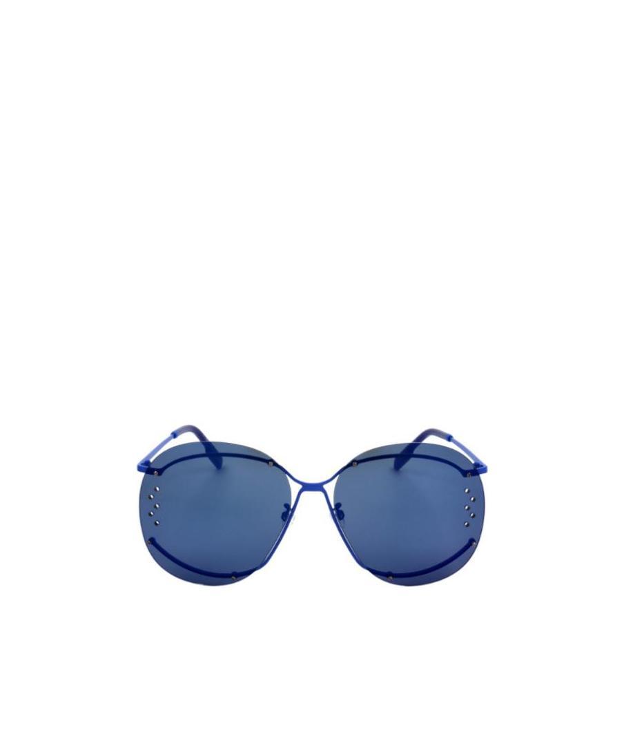 Kenzo Rimless Logo Sunglasses In Blue