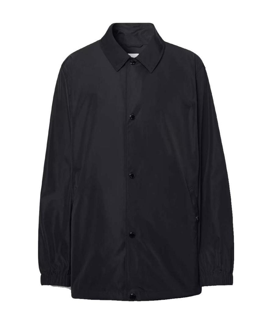 Burberry Knight Stamp Nylon Track Jacket Jackets Black In Black