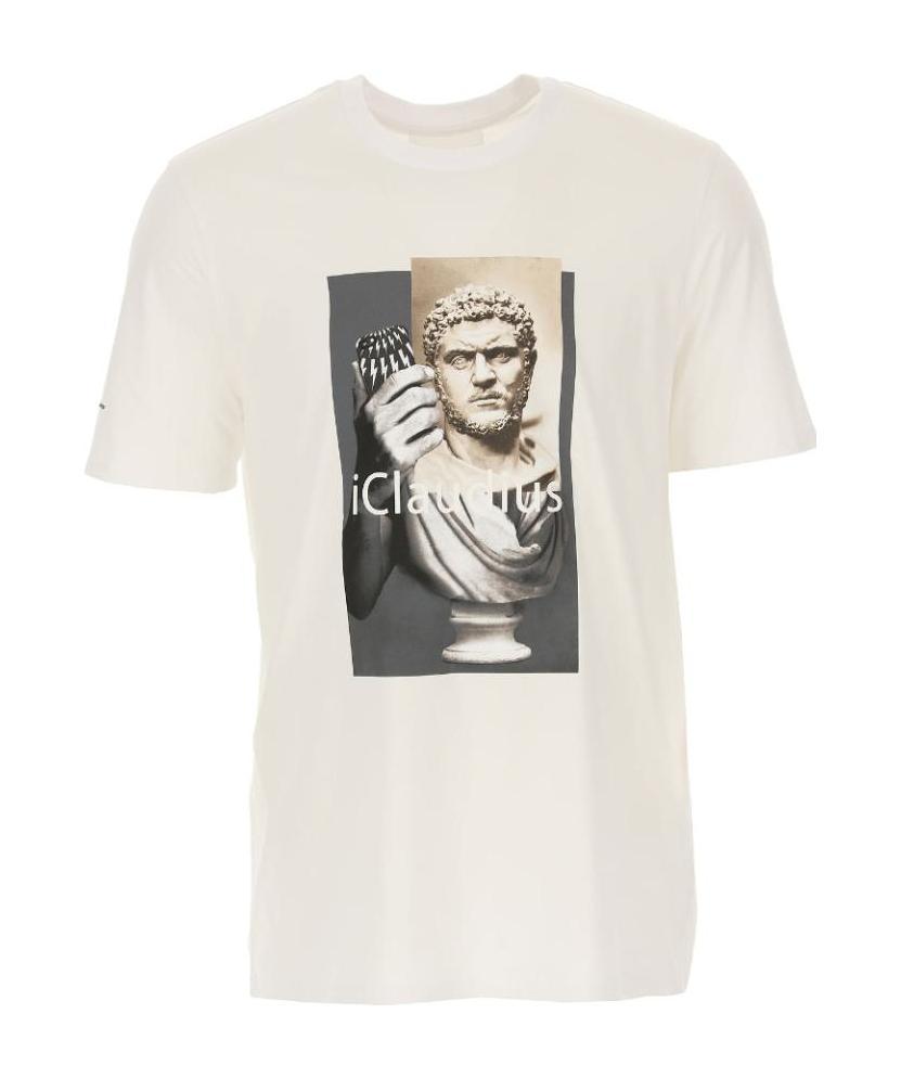 Neil Barrett Round-necked T-shirt In Gray