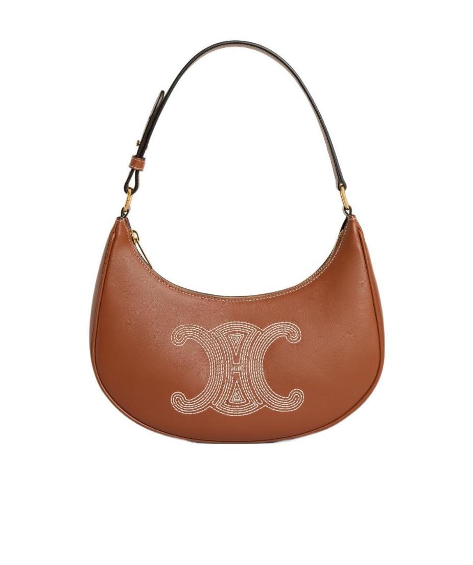 Celine Ava Shoulder Bag In Brown