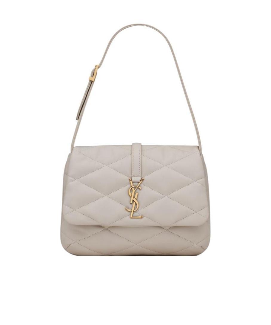 Saint Laurent Le 57 Quilted Shoulder Bag In White