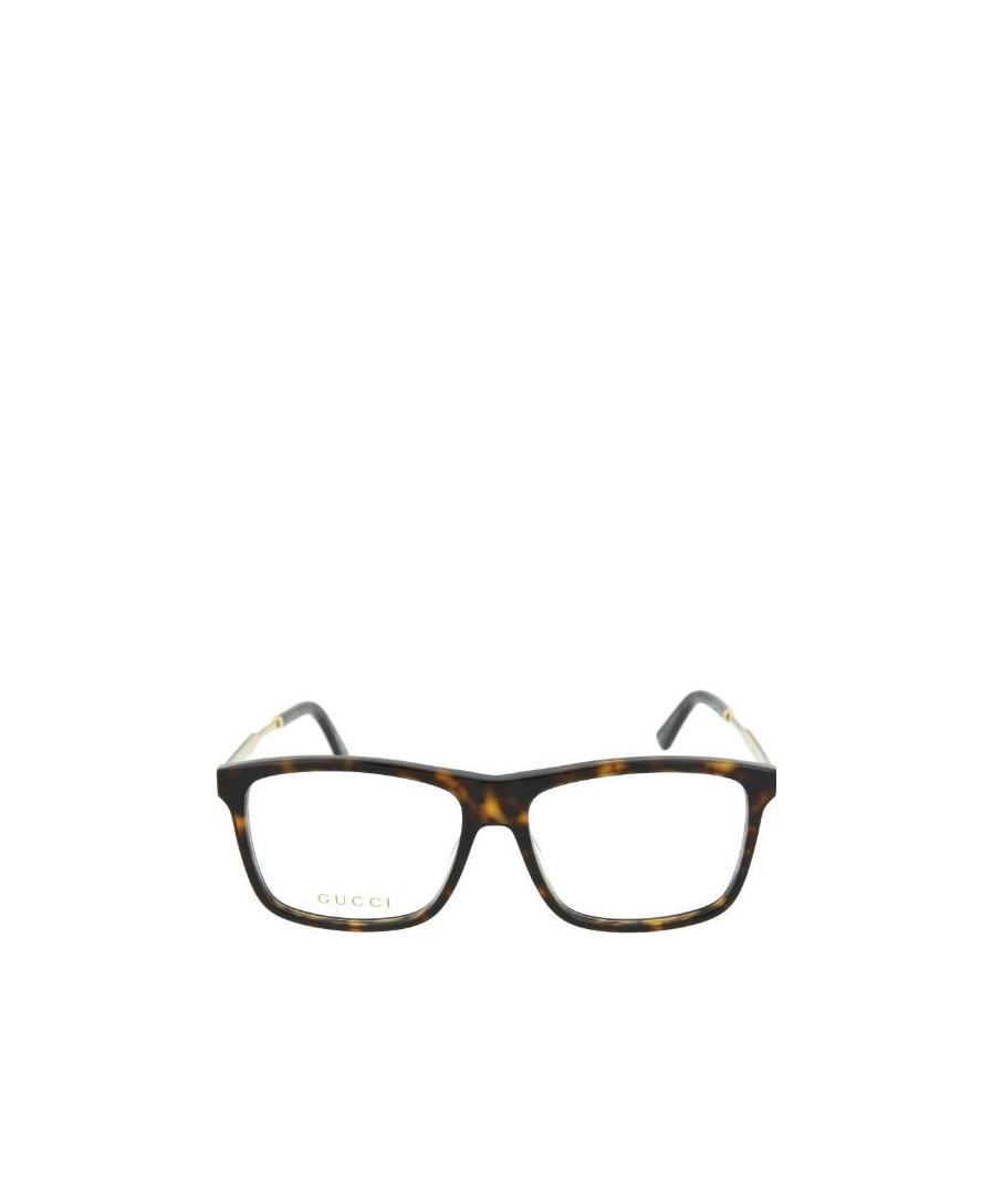Gucci Rectangular-frame Logo-detail Glasses In Black