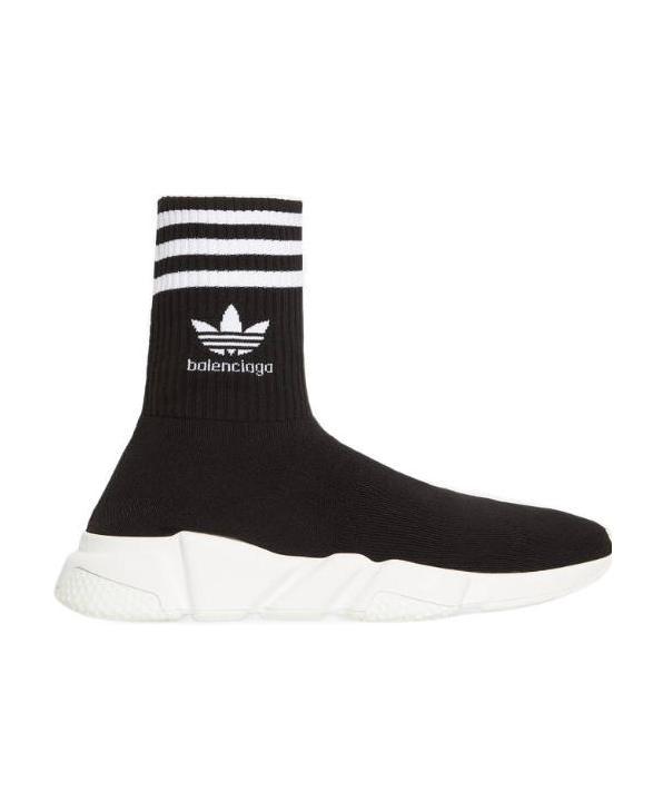 Balenciaga X Adidas Speed High-top Sneakers In Black