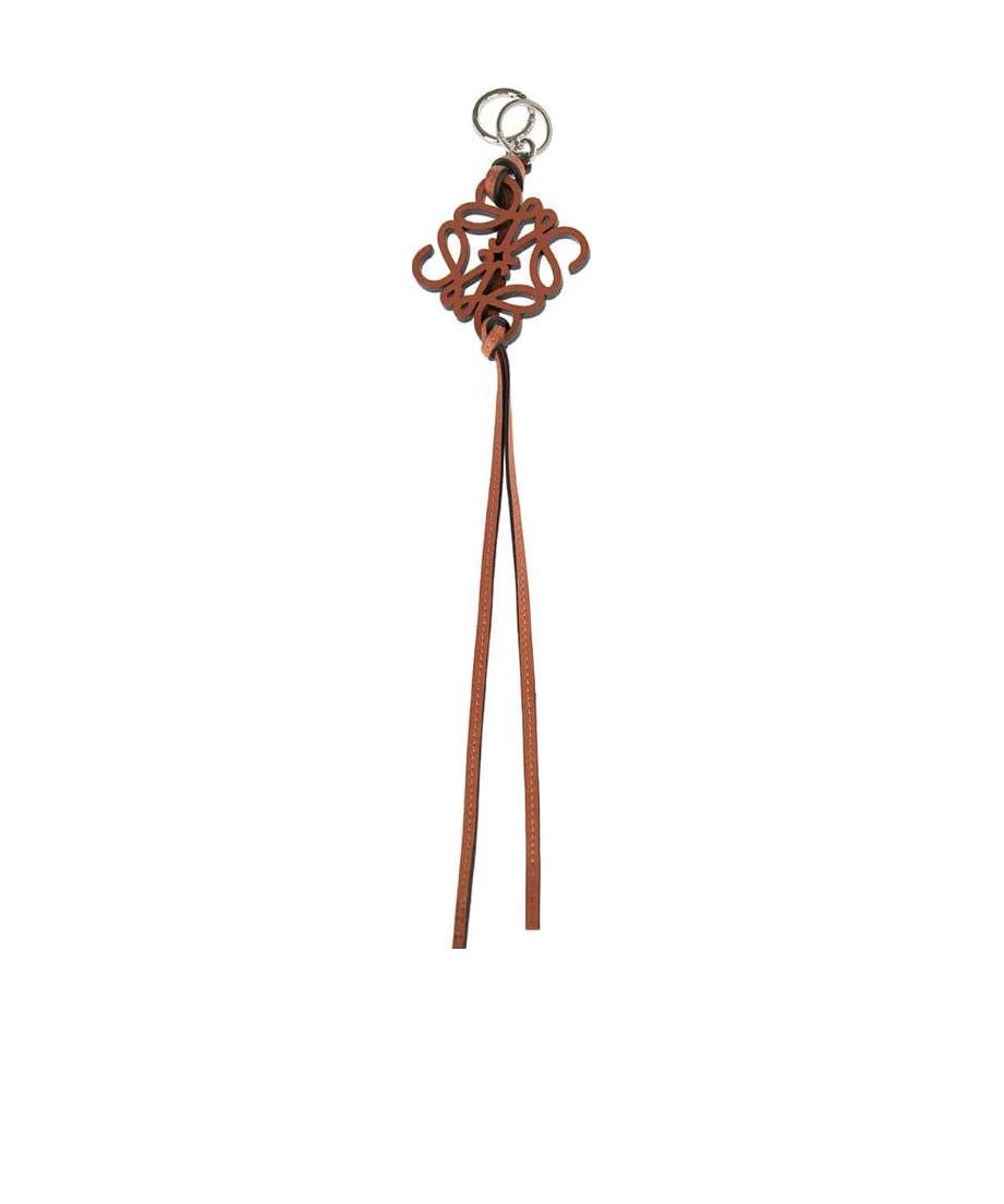 Loewe Brown Leather Anagram Pendant In Brown