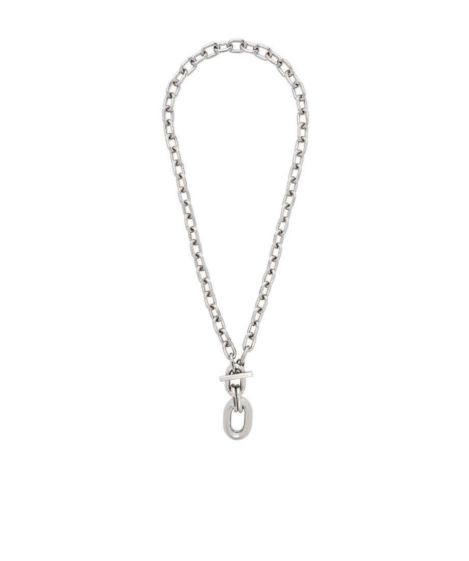 Rabanne Silver Toggle Chain Pendant Necklace In Gray