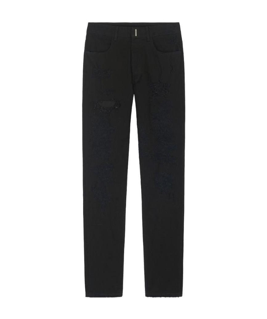 Givenchy Slim-fit Destroyed Jeans In Black