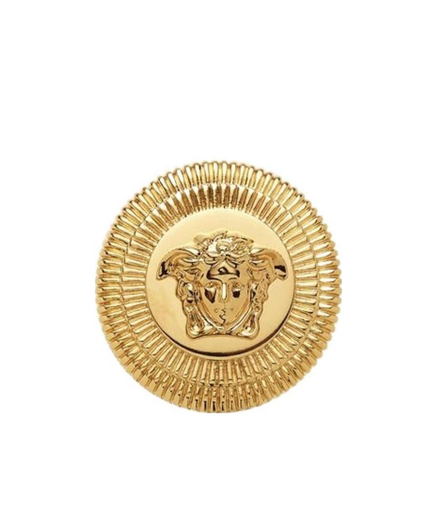 Versace Medusa Biggie Ring In Yellow