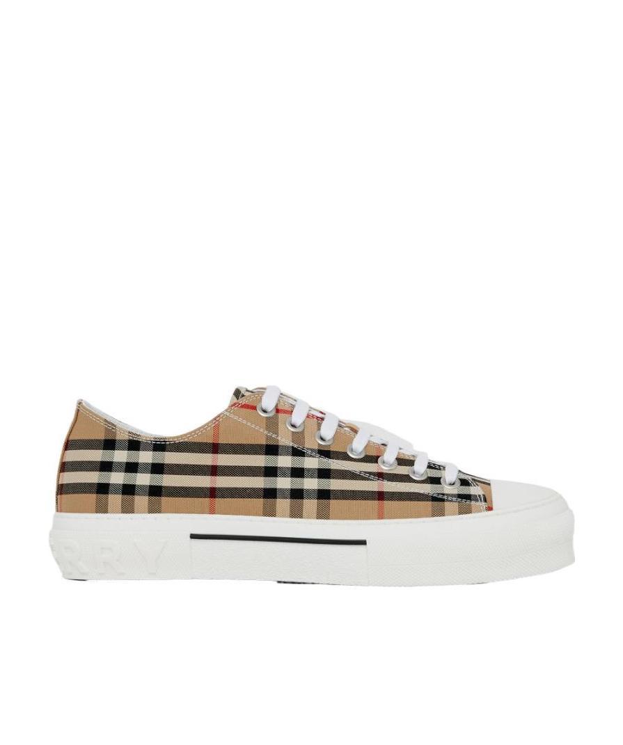 Burberry Women Vintage Check Cotton Sneakers In White