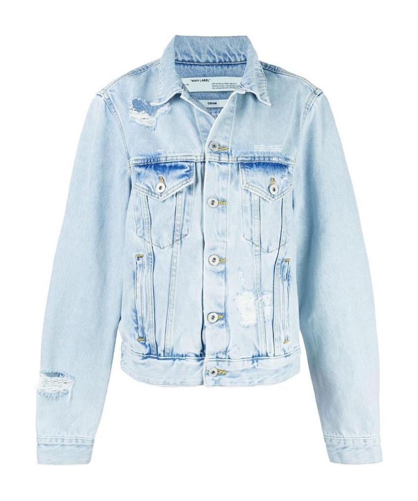 OFF-WHITE EMBROIDERED DENIM JACKET