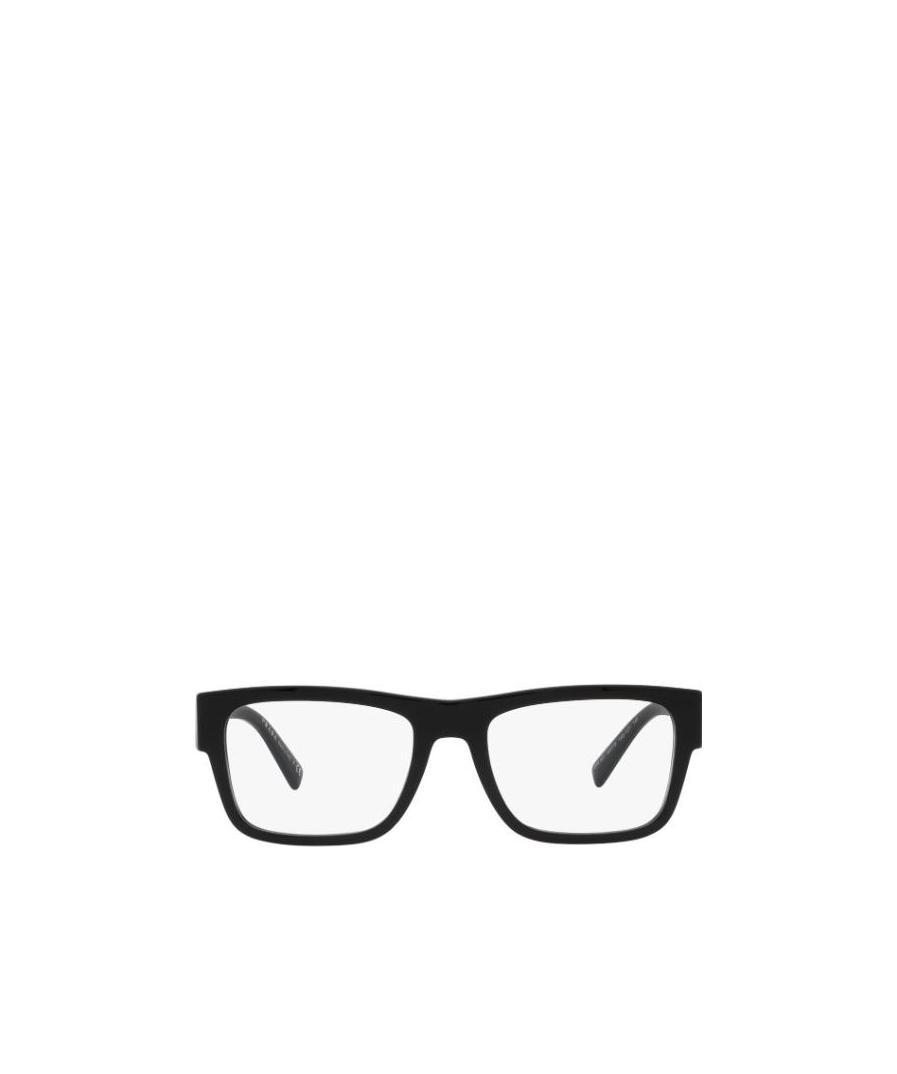Prada Eyewear Rectangular Frame Glasses In Black