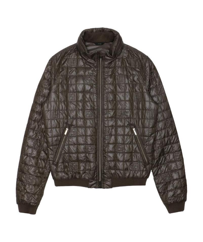 Fendi Logo Short Jacket Jacket In Black