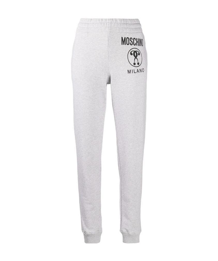 Moschino Logo Printed Sweatpants In White
