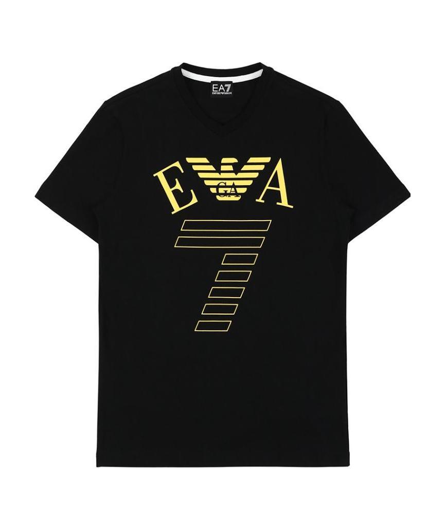 EA7 LOGO T-SHIRT WITH ROUND NECK