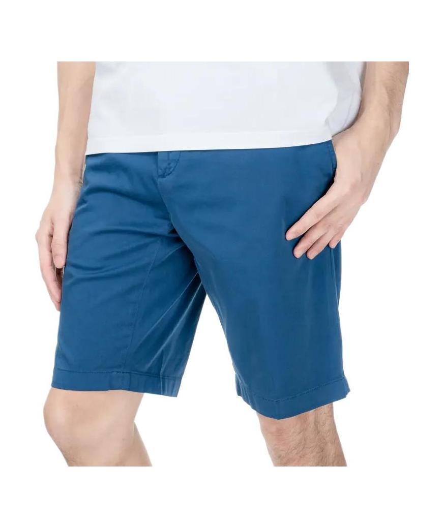 Shop Paul & Shark Straight Denim Shorts In Blue