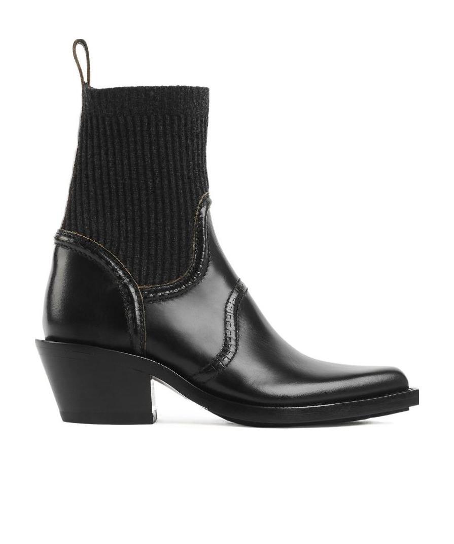 Chloé High Heel Ankle Boots In Black