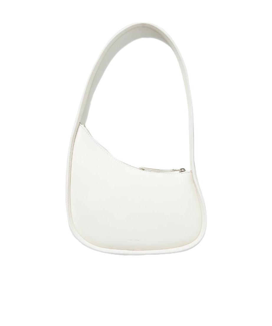 The Row Half Moon Shoulder Bag In Smooth Calfskin In White