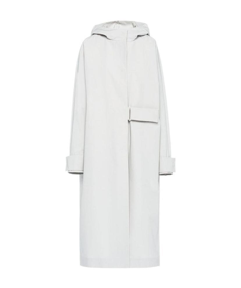 Prada Tech Poplin Coat In White