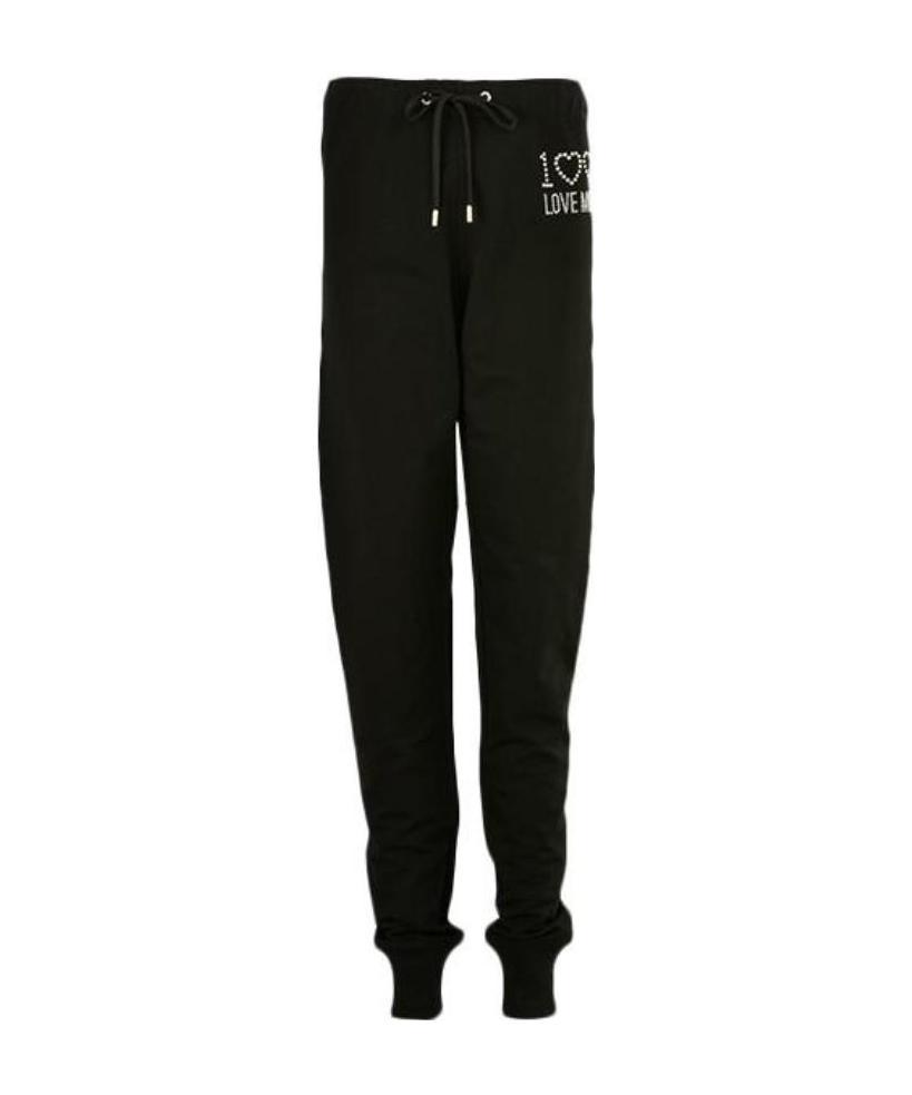 Moschino Logo Lace Up Sweatpants In Black