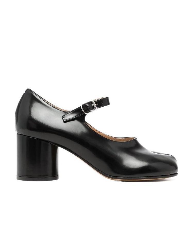 Maison Margiela Tabi Block-heel Ankle-strap Pumps In Black