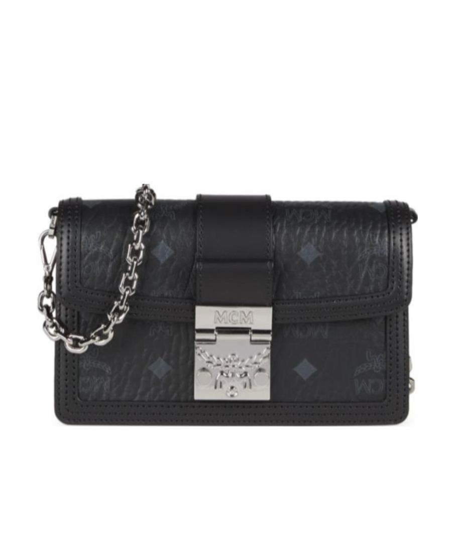 Mcm Tracy Logo-plaque Crossbody Bag In Black