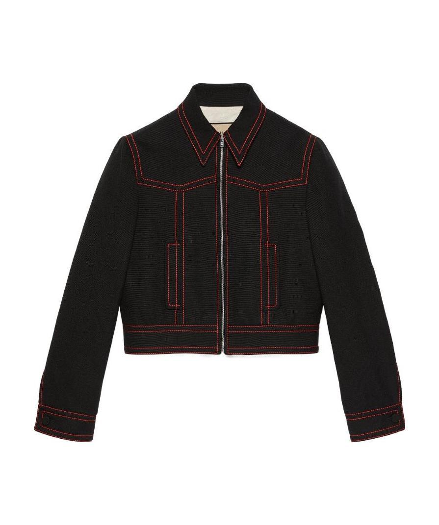 Gucci Hollywood Babylon-sequinned Denim Jacket In Black