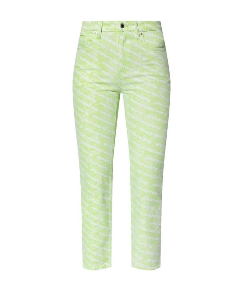 ALEXANDER WANG MID-RISE STRAIGHT-LEG DENIM JEANS