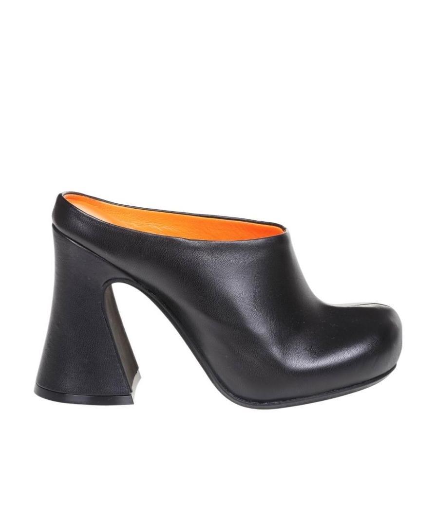 Marni Sabot Mid Block Heel Slip-on Mules In Black