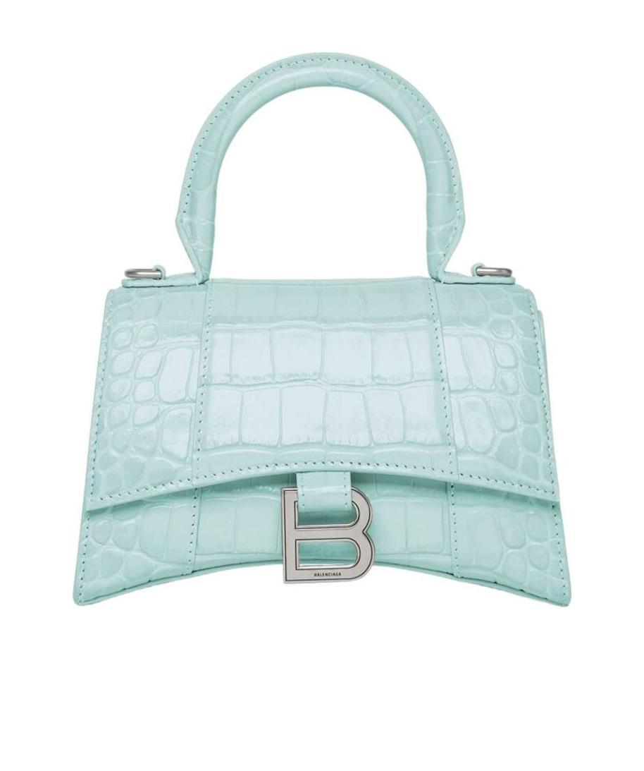 Balenciaga Hourglass Mini Tote Bag In Blue