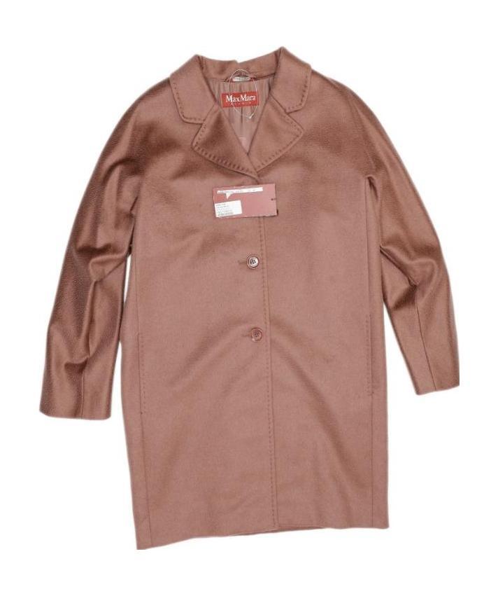 Max Mara Lapel Coat In Brown