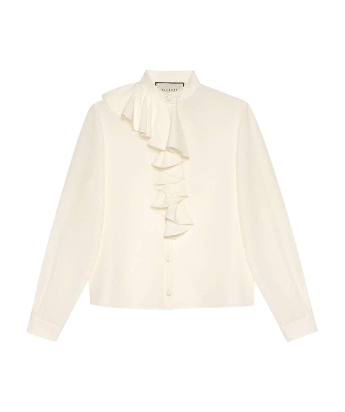 Gucci Crêpe De Chine Ruffle Blouse