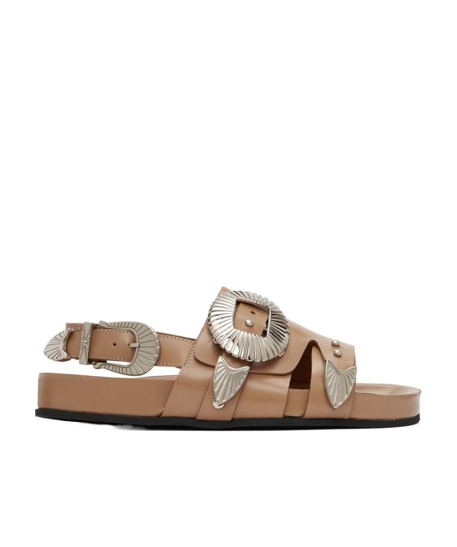 Toga Ssense Exclusive Beige Hardware Sandals In Brown