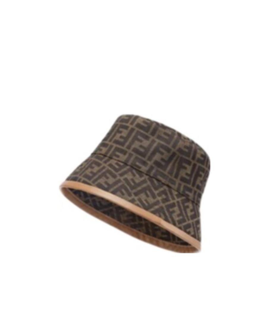 Fendi Ff Monogram Bucket Hat In Brown