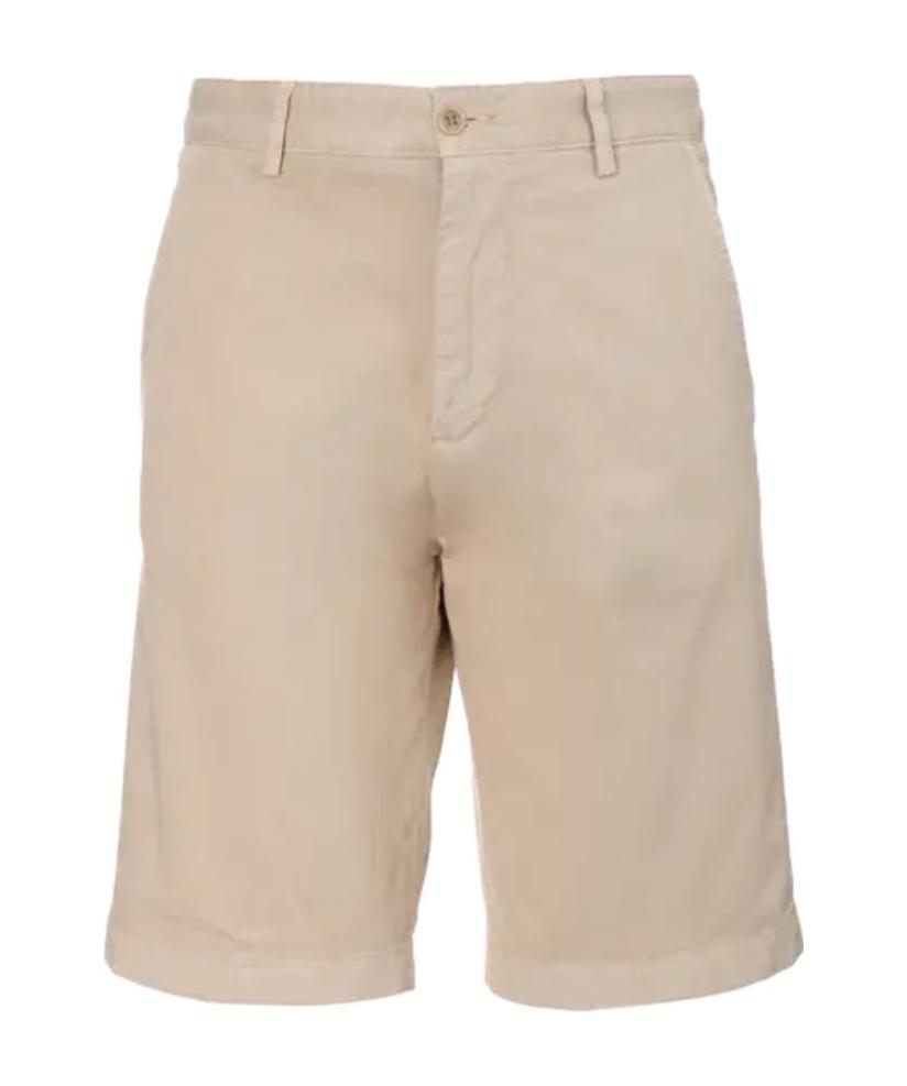 Shop Paul & Shark Straight Tube Slim Shorts In Nude
