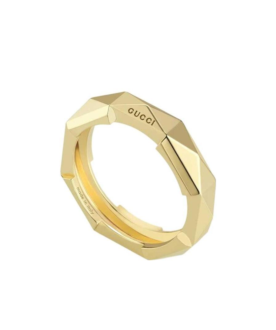 Gucci Link To Love 18k Studded Ring In Yellow