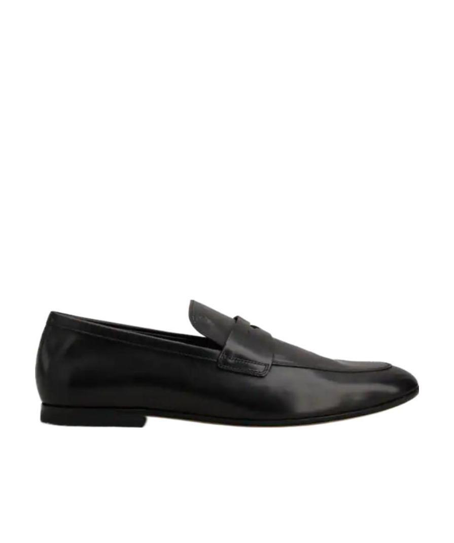 Tod's Leather Slip-on Loafers In Black