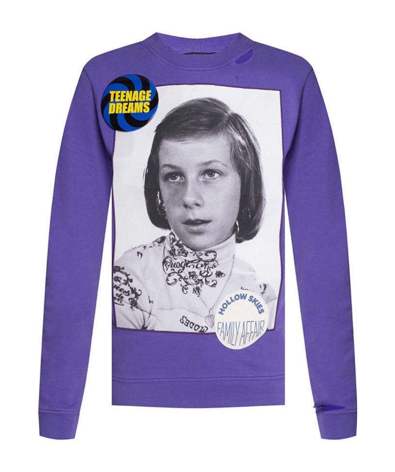 Raf Simons Teenage Dreams Sweatshirt In Blue