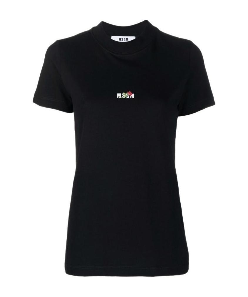 Msgm Logo-print Short-sleeved T-shirt In Black
