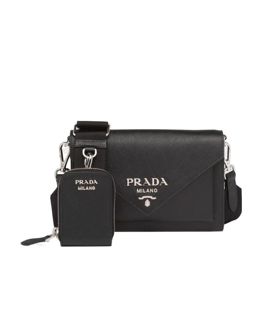 Prada Mini Envelope Shoulder Bag In Black